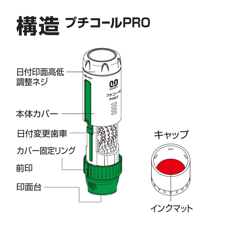 プチコールPRO12(キャップ式)横列タイプ(Aタイプ)